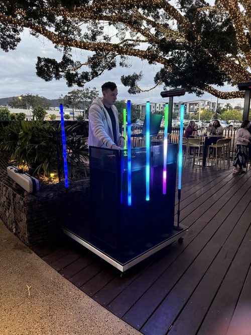 Alex Grey DJing at a venue